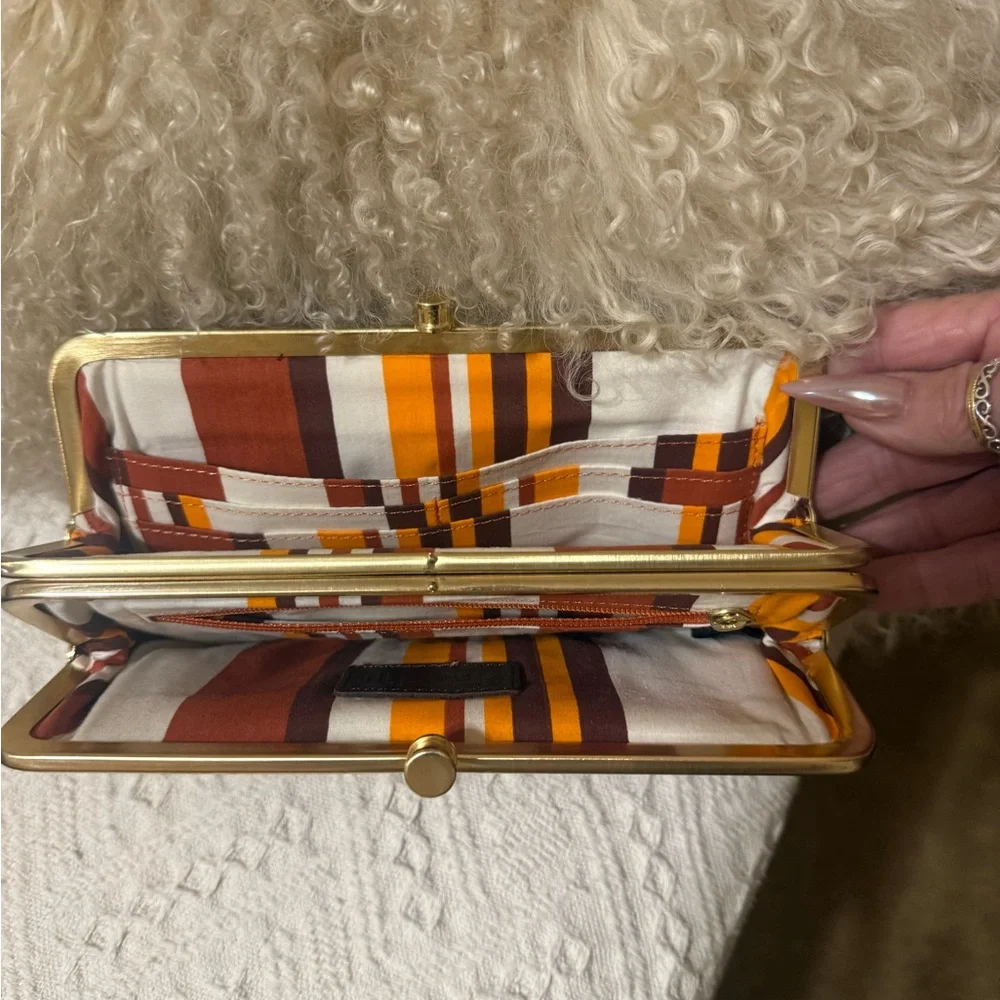 Tasche Burnt Orange Leather Clutch